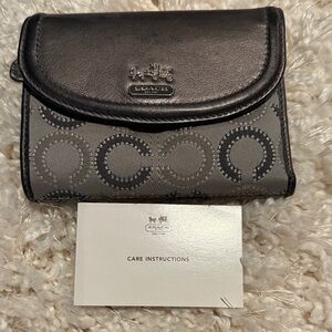 Coach Black and Gray Signature Wallet